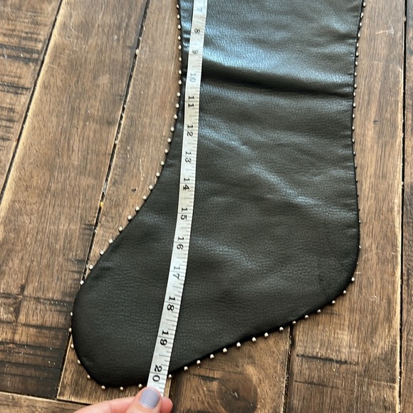 Harley Davidson Black Faux Leather Christmas Stocking - Picture 5 of 5